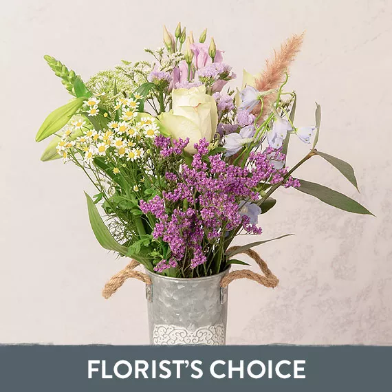 Flowers - Florist's Choice Chic, £28.50 - A lovely hand-tied bouquet of beautiful, fresh blooms at an unbeatable price, our Florist's Choice Chic offers style and elegance.