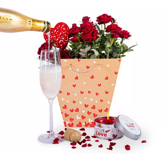 Gifts - Roses and Bubbly, £44.99 - The Roses and Bubbly Gift is the epitome of romance and indulgence.