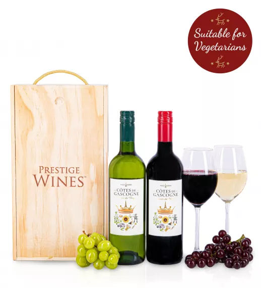 Gifts - Vegetarian Wines of France, £50.00 - We have created this beautiful gift with stunning vegetarian French wines and a presentation box to really make that Christmas gift extra special for your loved one!