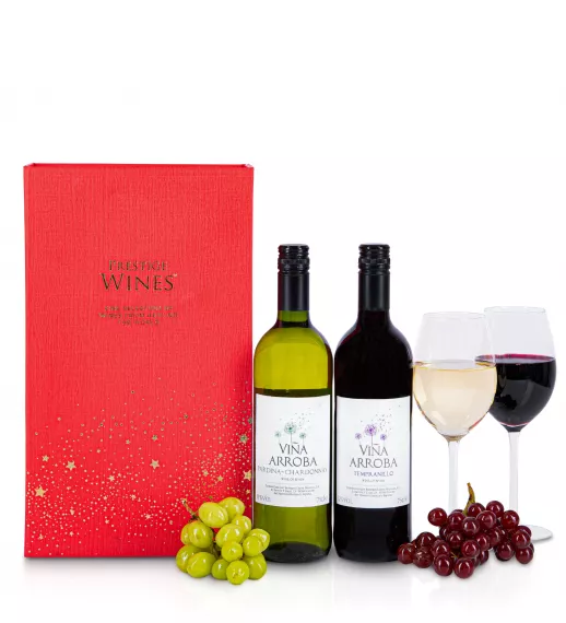 hampers - Viva Espana Duo, £38.00 - Displayed in a stunning presentation box these beautiful wines have been chosen to create the best table wines possible.