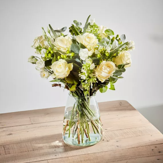 flowers - Pure Love, £70.00 - For something a little different, treat the one you love to this beautiful bouquet in purest white.