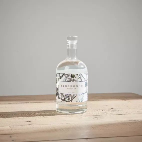 hampers - Elderwood English Gin, £32.95 - A bottle of premium Elderwood English Gin, featuring delicate and floral notes of elderflower.