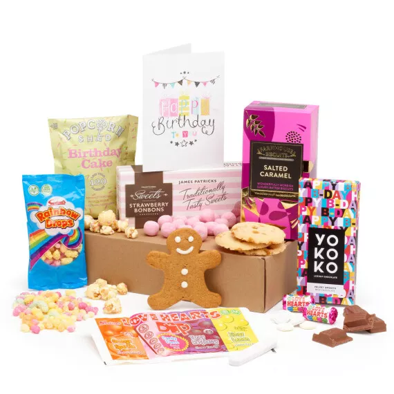 hampers - Birthday Sweet Treats, £28.00 - A hamper filled to the brim with sweet treats, perfect for celebrating a birthday!