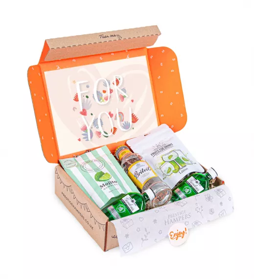 Gifts - Time For Gin, £24.99 - We all know someone who loves Gin so we have created the perfect Gin Letterbox Gift perfect for sending to that special someone for a special occasion!
