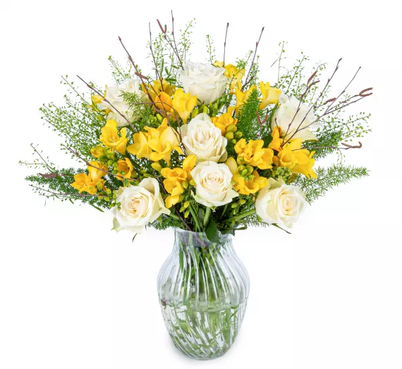 flowers - Golden Fields, £34.99 - If you're looking for a bouquet full of vibrant colour and beautiful fragrance, our Golden Fields bouquet is the perfect choice.