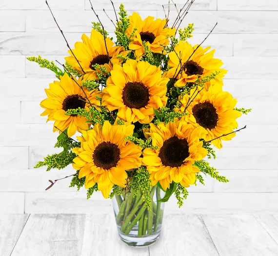 flowers - British Sunflowers, £29.99 - Bring the sunshine indoors with our British Sunflowers bouquet.