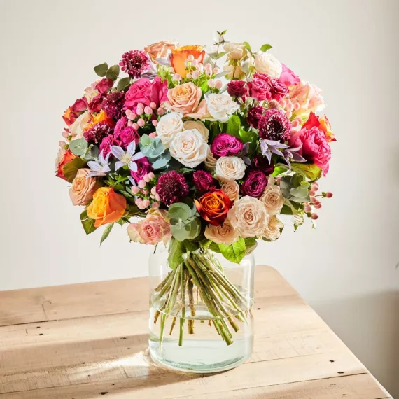 flowers - Seraphine, £95.00 - A serene and angelic bouquet featuring pure white blooms for a sense of peace and tranquility.