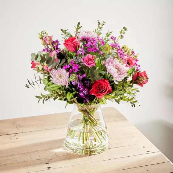 flowers - Mulberry Dream, £50.00 - A rich and dreamy bouquet featuring deep mulberry and purple shades for a touch of elegant drama.