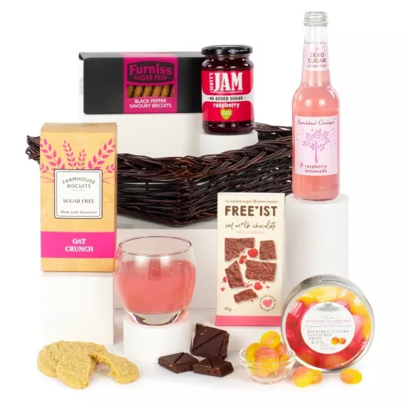 hampers - Lovingly Low Sugar, £37.95 - A luxurious hamper filled to the brim with a selection of low-sugar sweet delights.