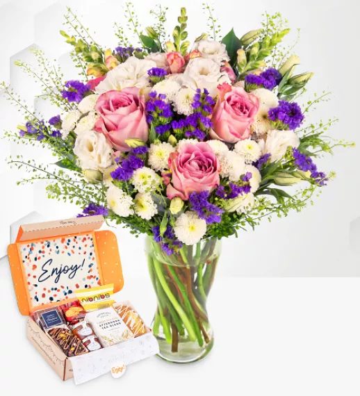 flowers - Wildflower Afternoon Tea Hamper, £59.99 - Bring the beauty of the outdoors inside with a wildflower bouquet.