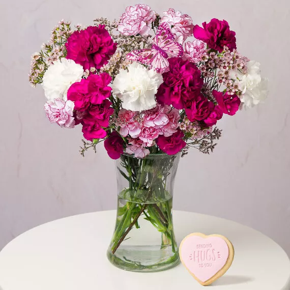 letterbox - Especially For You Letterbox Gift, £27.00 - Show your love with a beautiful bouquet of long-lasting Carnations, Limonium, and Wax Flowers.