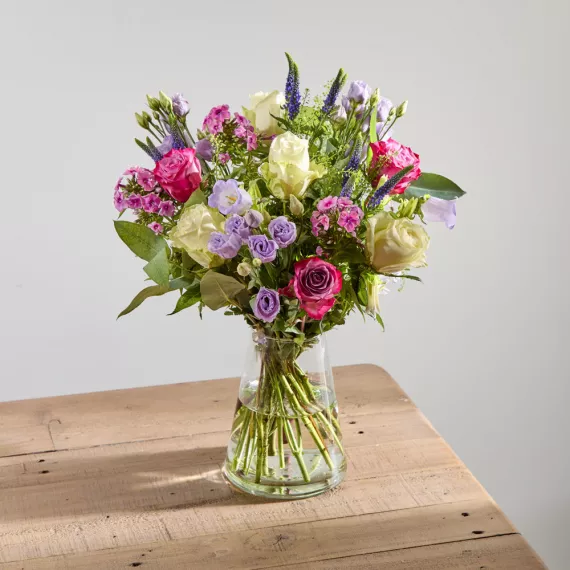 flowers - Bisou, £50.00 - A charming and elegant bouquet with a French-inspired design, featuring soft, delicate blooms.