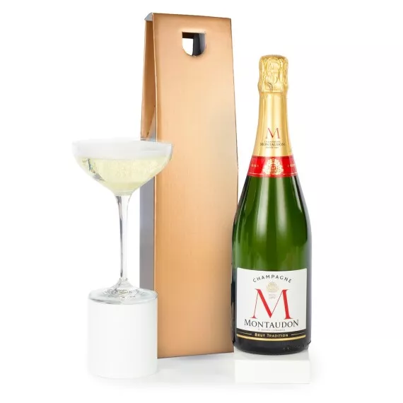 hampers - Luxury Champagne Gift, £45.95 - For those that love a fabulous glass of fizz, this luxurious gift of Champagne Montaudon is the perfect choice.