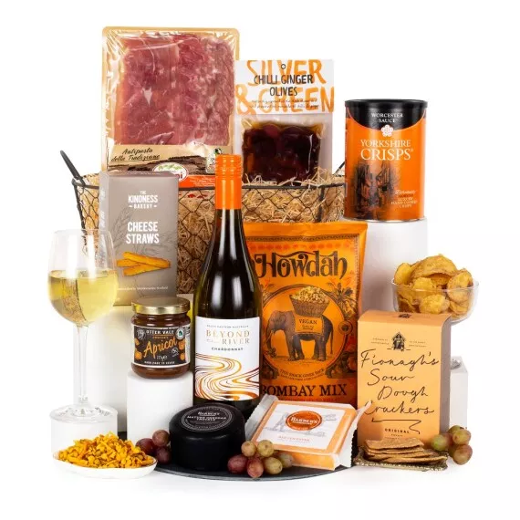 hampers - Deli Delights, £65.75 - A truly delicious selection, presented in a wire storage basket for a gift that is both delectable and practical!