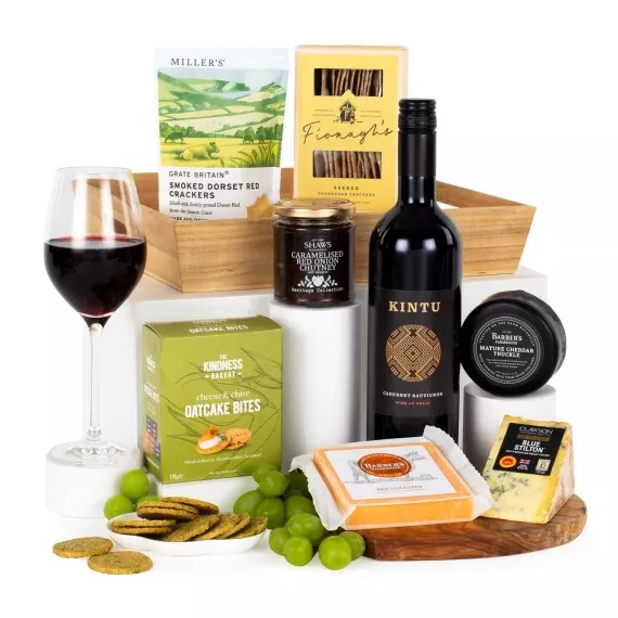hampers - Cheese and Wine Gift Tray, £49.95 - Cheese and Wine have long been heralded as a practically perfect pair, and this gift is the perfect way to celebrate that!