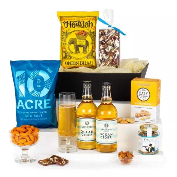 hampers - Cider and Cheese Gift, £35.25 - There is no better combination than a cool cider with savory cheese nibbles.