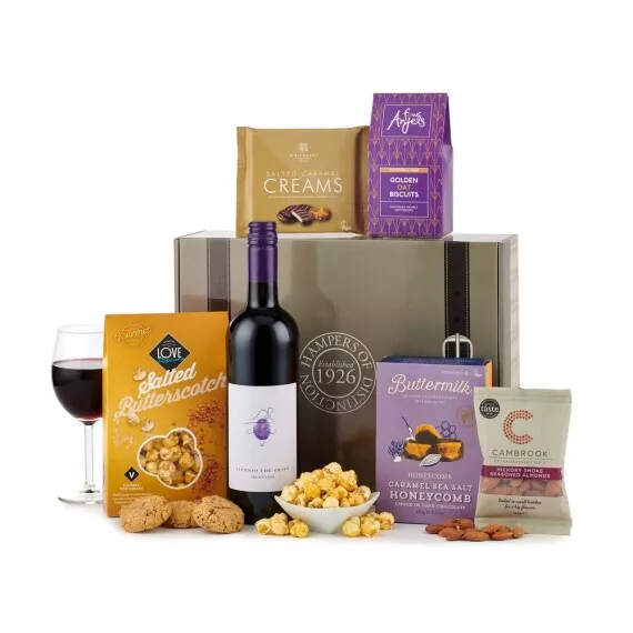 hampers - Gluten Free Vegan Hamper, £35.75 - A delightful hamper containing a bottle of Alfonso The Grape red wine and treats specially selected for vegetarians, vegans, and those on a gluten-free diet.