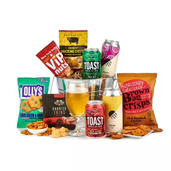 hampers - Bucket of Beer, £30.75 - Send them the gift of a pub at home with our Bucket of Beer hamper.