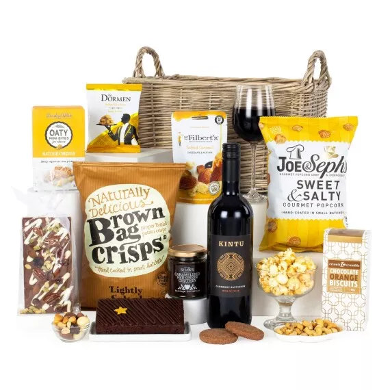 hampers - The Luxury, £55.95 - Experience the ultimate indulgence with The Luxury Hamper, beautifully presented in a reusable willow gift basket.