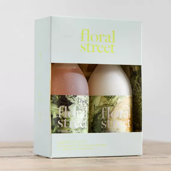 gifts - Floral Street Grapefruit Bloom Hand Care Duo, £35.95 - A refreshing hand care set with a bright, citrusy, and floral fragrance.