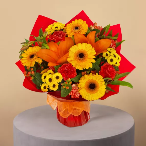 flowers - Marmalade, £39.99 - Brighten any space with the Marmalade bouquet.