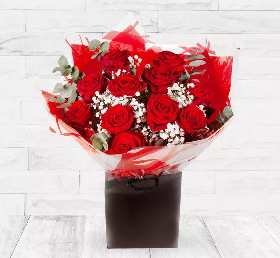 flowers - Irish Rose Reverie, £84.99 - True romance begins with beautiful red roses, and our Irish Rose Reverie bouquet is a true showstopper.