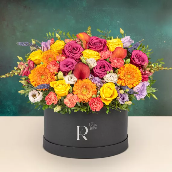 flowers - Estelle, £89.99 - Brighten their day with Estelle, a vibrant and colourful hatbox from our Flowers By Rene Collection.
