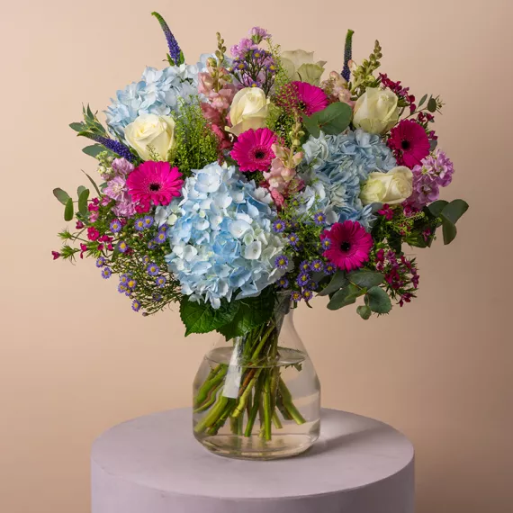 flowers - Blue Horizon, £58.99 - Blue Horizon is a serene luxury bouquet that captures the tranquil beauty of distant skies and calm seas.