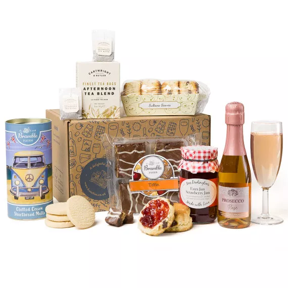 hampers - Pink Prosecco Afternoon Tea, £24.45 - Want to add a pop of fun to your afternoon tea?