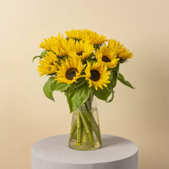 flowers - Sunshine Delight, £34.99 - Bursting with sunshine and joy, this radiant bouquet of 9 vibrant sunflowers is the perfect way to brighten someone’s day.