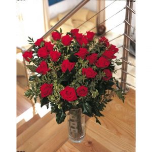 Two Dozen Deluxe Red Roses